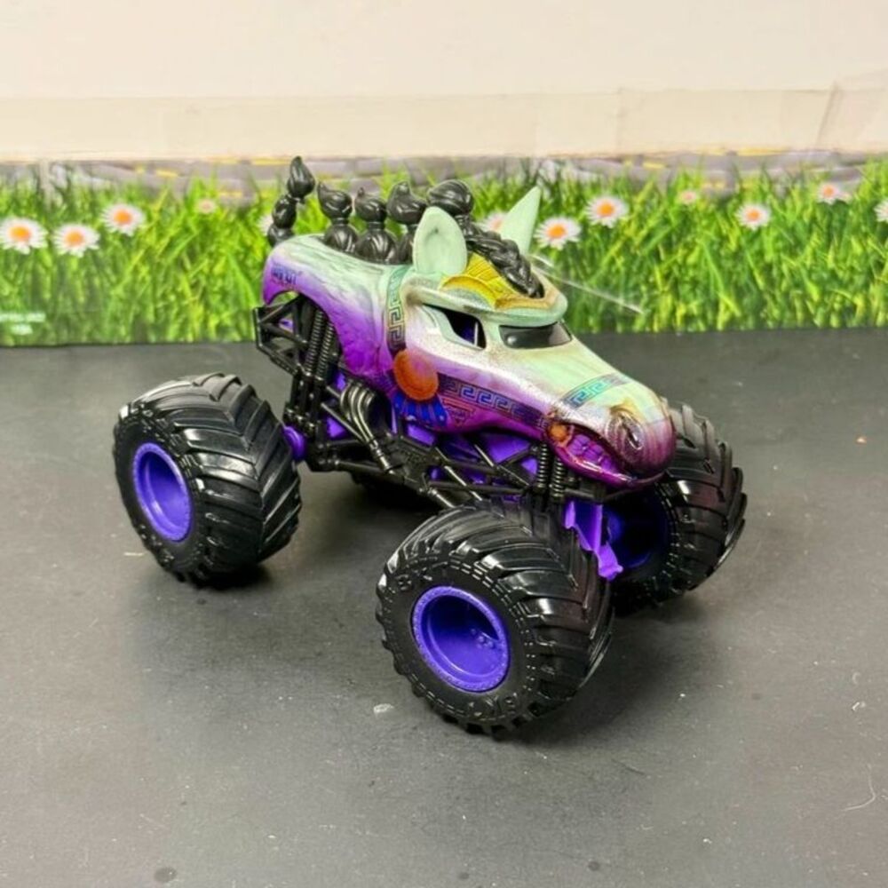 Custom Monster Jam Monster Truck Tempest Steed Purple Teal Halloween Edition